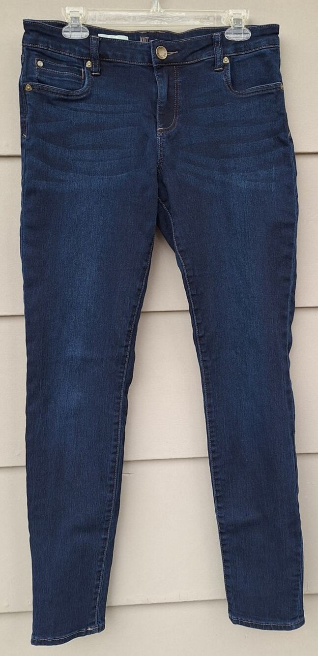 KUT from the Kloth MIA Toothpick Skinny Blue Jeans Cotton Lyocel Poly Spandex 10